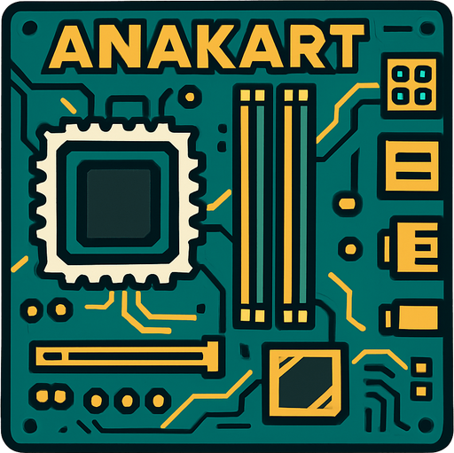 ANAKART Bilgisayar Parçası.
In-Game asset.  2d.  High contrast.  No shadows