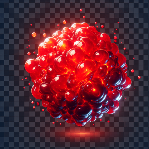 uma particula vermelha brilhante, fundo png.
Single Game Texture. In-Game asset. 3d. Blank background. High contrast. No shadows.