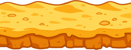 a long desert sand platform.
In-Game asset.  2d.  High contrast.  No shadows