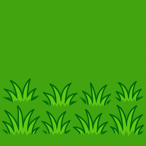 Fondo verde con cesped.
In-Game asset.  2d.  High contrast.  No shadows
