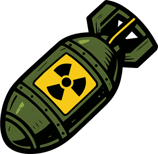 Nükleer bomba.
In-Game asset.  2d.  High contrast.  No shadows