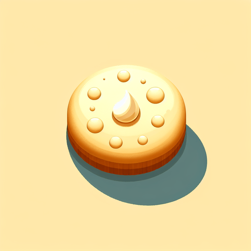 A delicious plain vanilla cookie. Single Game Texture. In-Game asset. 2d. Blank background. High contrast. No shadows.