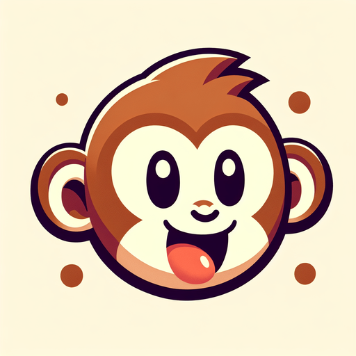 Monkey.
Single Game Texture.  In-Game asset.  2d.  Blank background.  No shadows