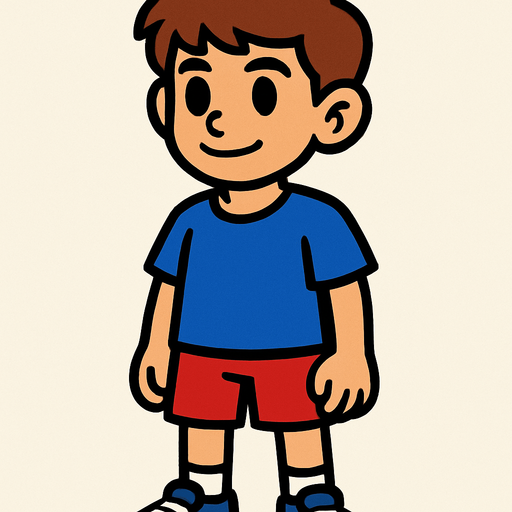 Petit garçon de 12 ans.
In-Game asset.  2d.  High contrast.  No shadows