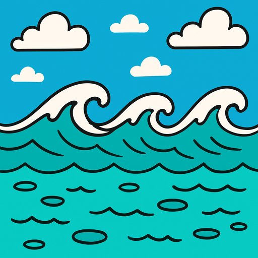 deniz arka plan.
In-Game asset.  2d.  High contrast.  No shadows