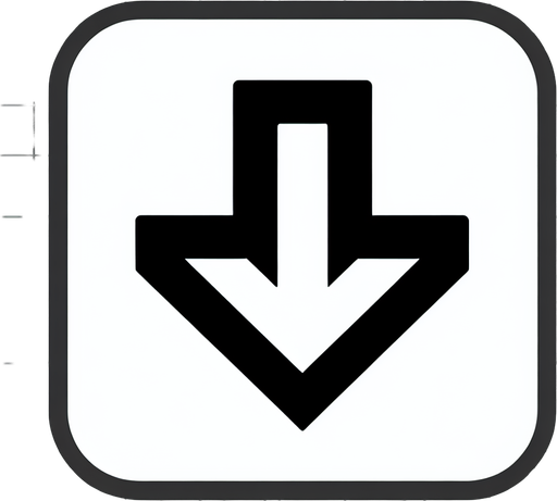 arrow pointing down.
Single Game Texture. In-Game asset. 2d. Blank background. High contrast. No shadows.