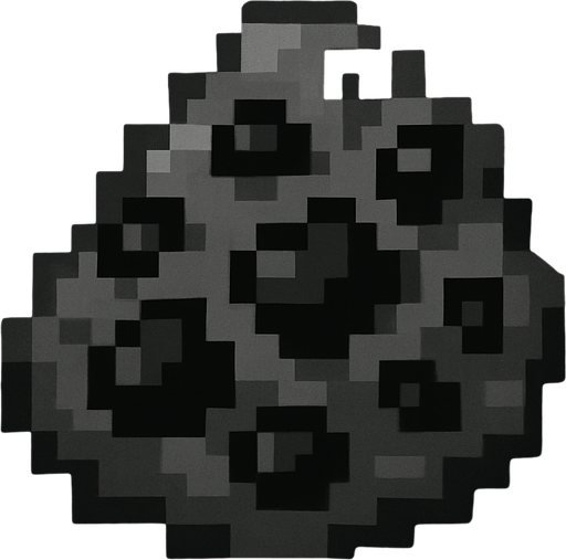 Coal ore.
In-Game asset.  2d.  High contrast.  No shadows