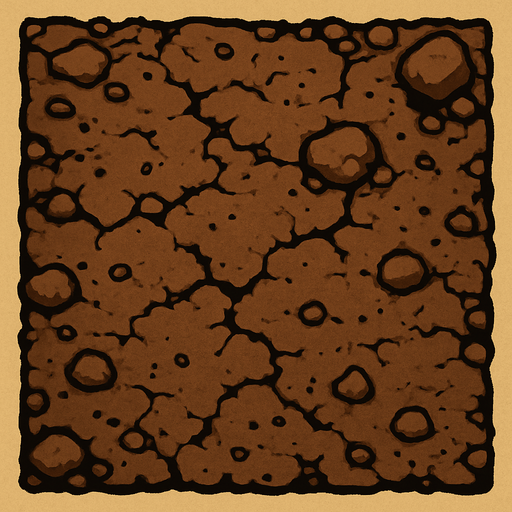 soil bird's eye view.
In-Game asset.  2d.  High contrast.  No shadows