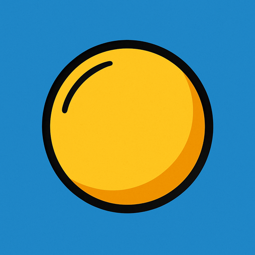 Balle de ping pong.
In-Game asset.  2d.  High contrast.  No shadows