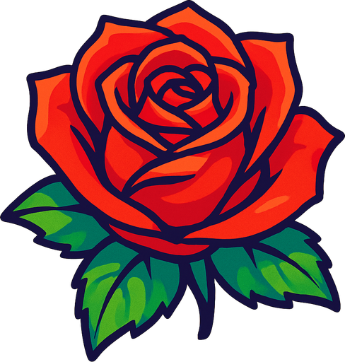 Rose. Front. Make it vibrant.
In-Game asset.  2d.  High contrast.  No shadows