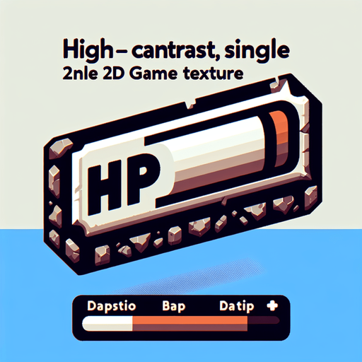 Hp_bar.
Single Game Texture.  In-Game asset.  2d.  Blank background.  High contrast.  No shadows