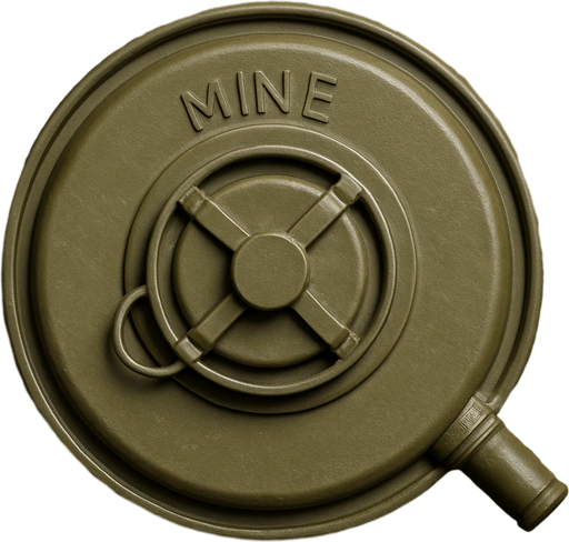 landmine from top view