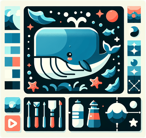 whale.
Single Game Texture.  In-Game asset.  2d.  Blank background.  High contrast.  No shadows