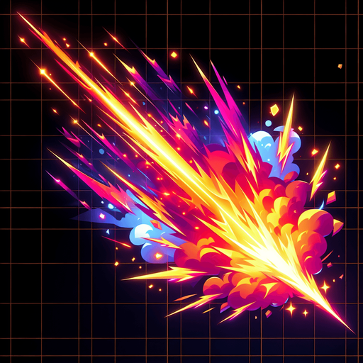 laser fire.
Single Game Texture.  In-Game asset.  2d.  Blank background.  High contrast.  No shadows