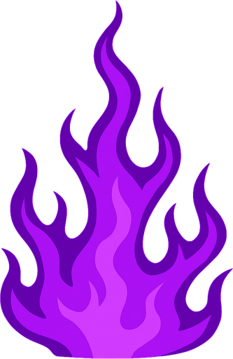 Mor ateş.
In-Game asset.  2d.  High contrast.  No shadows