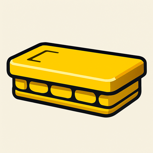 yellow platform.
In-Game asset.  2d.  High contrast.  No shadows