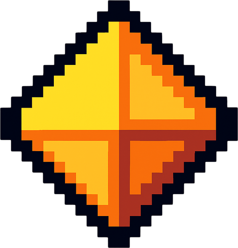 Pixel shape.
In-Game asset.  2d.  High contrast.  No shadows