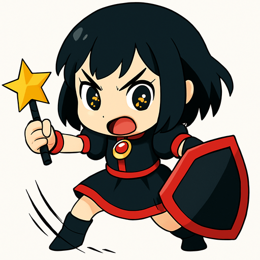 Haz una animación simulando que ataca hacia abajo con su escudo, y su mano y cuerpo debe seguir el movimiento del golpe