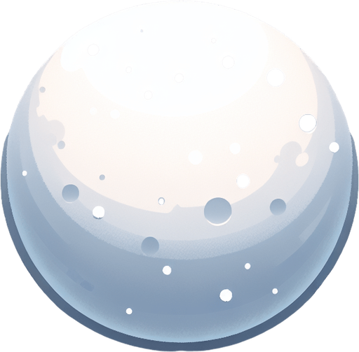 a snowball Single Game Texture. In-Game asset. 2d. Blank background. High contrast. No shadows.
