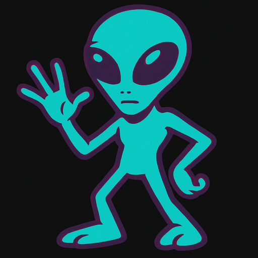 aliean.
In-Game asset.  2d.  High contrast.  No shadows