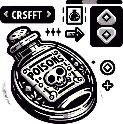 Poison vial button..
Single Game Texture. In-Game asset. 2d. Blank background. High contrast. No shadows.