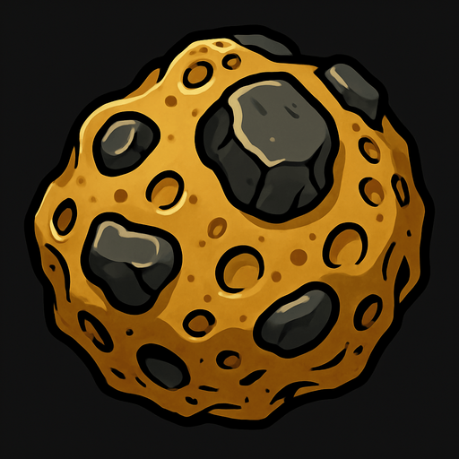 Asteroid Iron - Yazısız.
In-Game asset.  2d.  High contrast.  No shadows