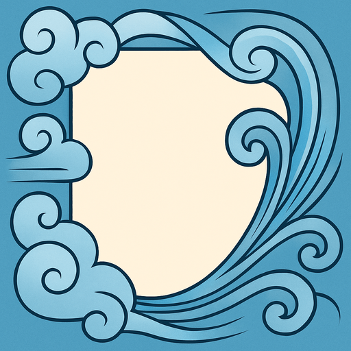 Un marco para una carta que represente al tipo aire