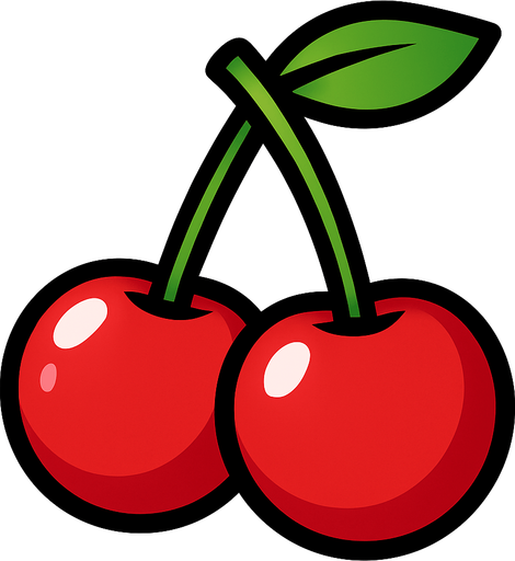 Cherry.
In-Game asset.  2d.  High contrast.  No shadows