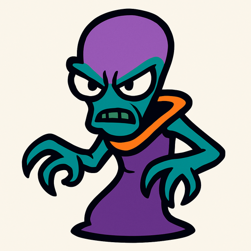 Alien.
In-Game asset.  2d.  High contrast.  No shadows