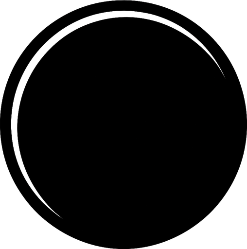bola penuh hitam.
In-Game asset.  2d.  High contrast.  No shadows
