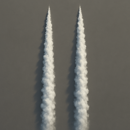 2 estelas realistas de avión vista desde arriba sin avión.
In-Game asset