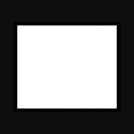 white rectangle with no background.
In-Game asset.  2d.  High contrast.  No shadows