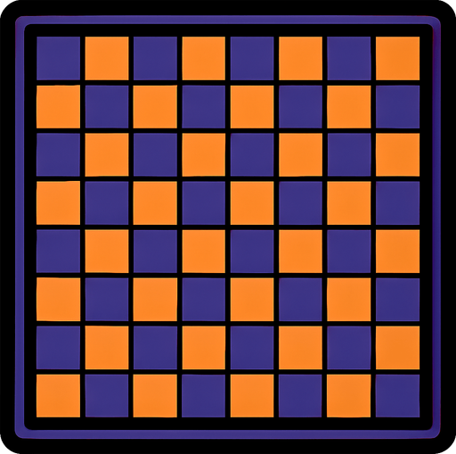 Kareli bir oyun alanı.
In-Game asset.  2d.  High contrast.  No shadows