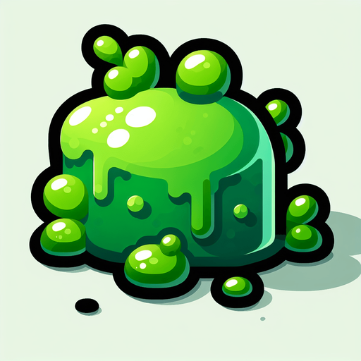 Un slime de planta RPG con estilo suave y simple.
Single Game Texture.  In-Game asset.  2d.  Blank background.  High contrast.  No shadows