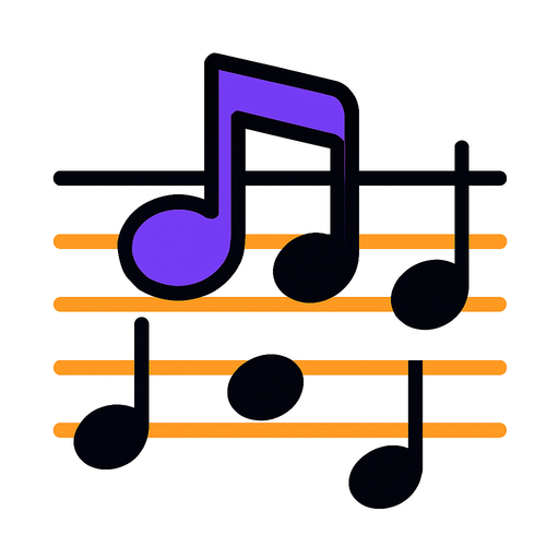 2D muzik notasi.
In-Game asset.  2d.  High contrast.  No shadows