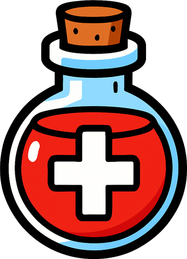 healtPoiton.
In-Game asset.  2d.  High contrast.  No shadows