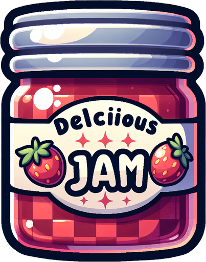 Jam.
Single Game Texture.  2d.  Blank background.  No shadows