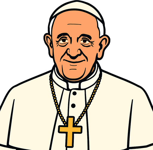 Pope Francis.
In-Game asset.  2d.  High contrast.  No shadows