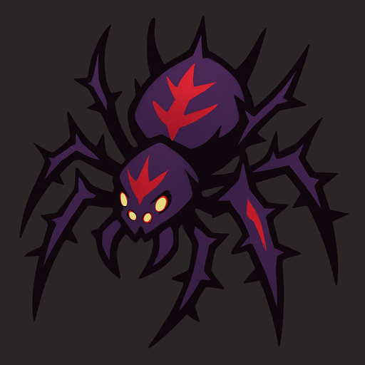 spider thorn.
In-Game asset.  2d.  High contrast.  No shadows