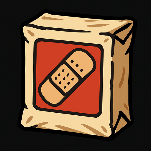Bandaj paketi.
In-Game asset.  2d.  High contrast.  No shadows
