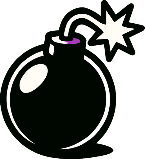 Bomb.
In-Game asset.  2d.  High contrast.  No shadows