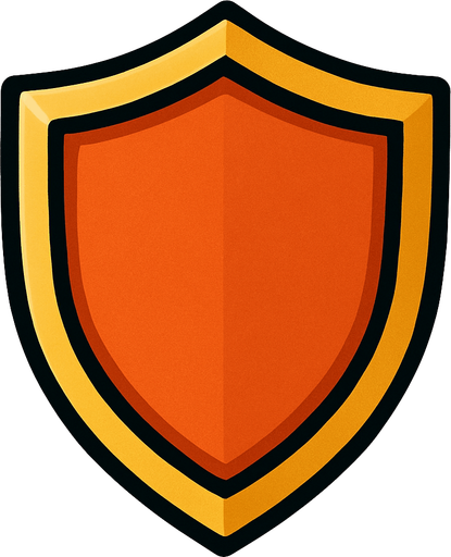 Un escudo.
In-Game asset.  2d.  High contrast.  No shadows