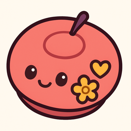 cute design beret top view..
In-Game asset.  2d.  High contrast.  No shadows