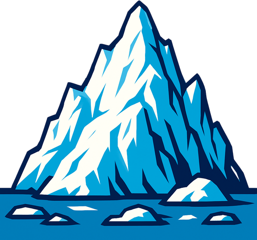 bana buz dağı olan bi arka plan hazırla.
In-Game asset.  2d.  High contrast.  No shadows