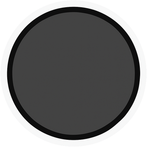 Gray circle with white outline.
In-Game asset.  2d.  High contrast.  No shadows