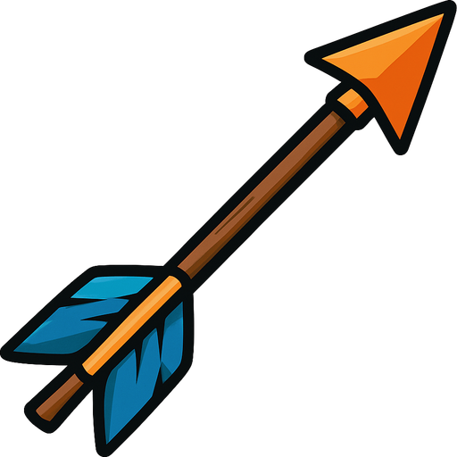 Arrow.
In-Game asset.  2d.  High contrast.  No shadows
