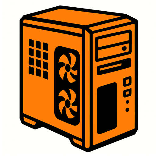 PC Case.
In-Game asset.  2d.  High contrast.  No shadows