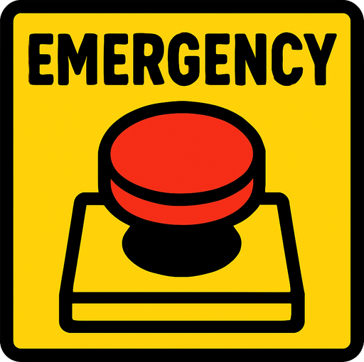 emergencyButton.
In-Game asset.  2d.  High contrast.  No shadows