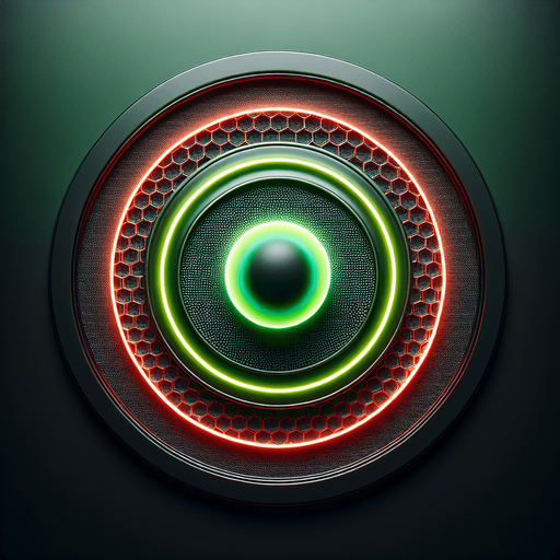 PHOTOREALISTIC Simple black circular arena with honeycomb pattern. 
In the center is a neon green circle with a circle colored red along the edge. 
TOP VIEW.