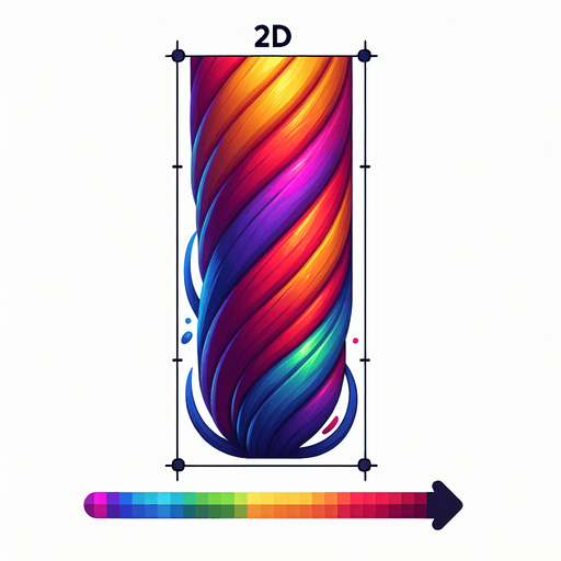 un unique tuyau  vertical couleur arc-en-ciel.
Single Game Texture.  In-Game asset.  2d.  Blank background.  High contrast.  No shadows